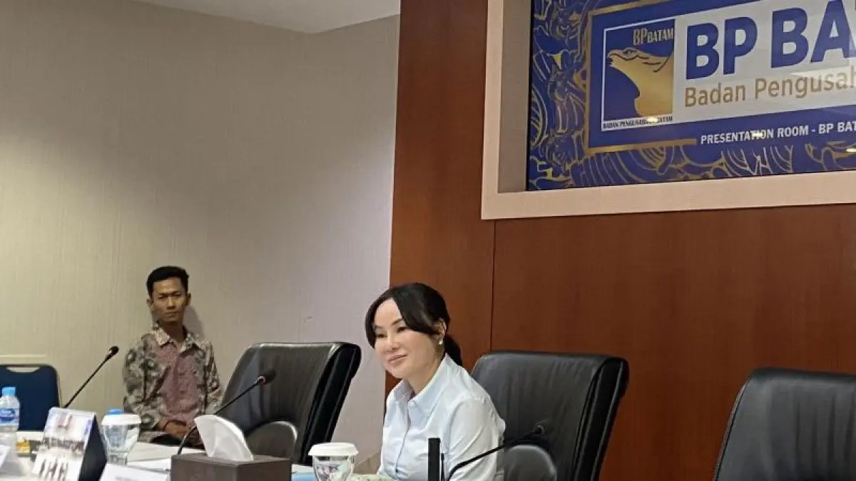 Wakil Kepala BP Batam Li Claudia Chandra saat audiensi di BP Batam, Kepri, Kamis (27/8/2026). (ANTARA/Amandine Nadja) 