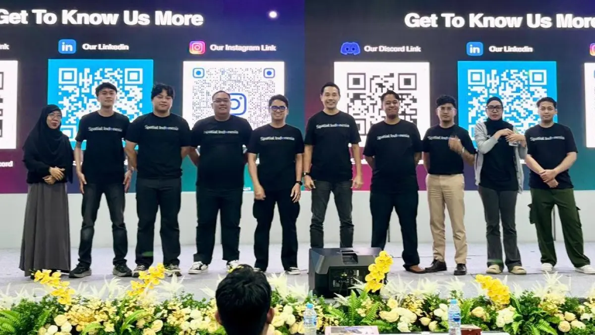 Spatial Indonesia dideklarasikan di Politeknik Batam, (29/8), untuk membangun ekosistem nasional yang mempertemukan talenta, akademisi, peneliti, industri, perusahaan teknologi, startup, pemerintah hingga investor. Foto: Azis Maulana/Batam Pos
