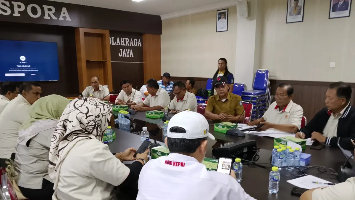 KONI Kepri saat Rapat koordinasi penetapan Venue, (31/8) F. Arsip KONI Kepri untuk Batam Pos 