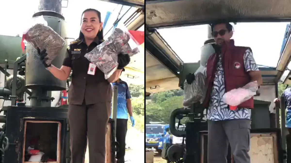 Polda Kepri memusnahkan 4,8 kilogram sabu, 5,6 kilogram ganja, 2.902 pieces etomidate, dan 1.174 butir ekstasi hasil pengungkapan 26 perkara, Kamis (3/9/2026).  F. Azis M / Batam Pos