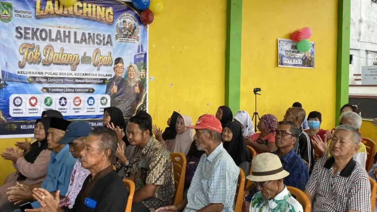 Sekolah lansia Tok Dalang dan Opah di Pulau Buluh Batam, Kepri (30/7/2026). ANTARA/Amandine Nadja 