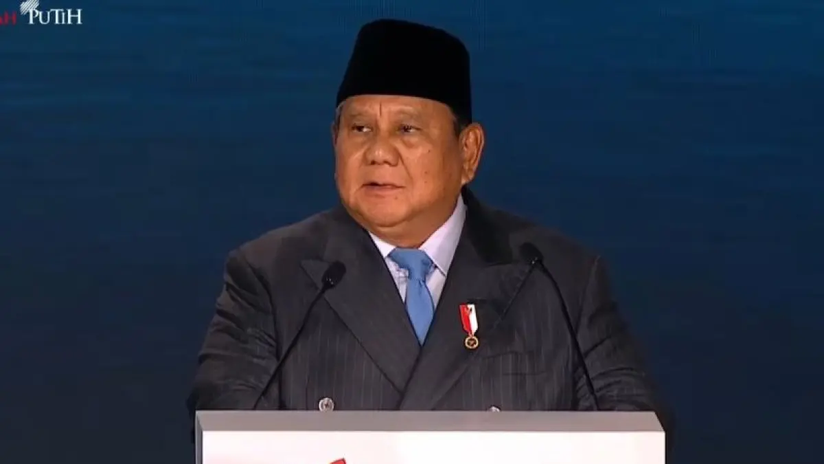 Tangkapan layar - Presiden Prabowo Subianto memberikan pidato dalam penyelenggaraan Eastern Economic Forum ke-11 2026 di Vladivostok, Rusia, Kamis (3/9/2026). (ANTARA/YouTube Sekretariat Presiden/Maria Cicilia Galuh)