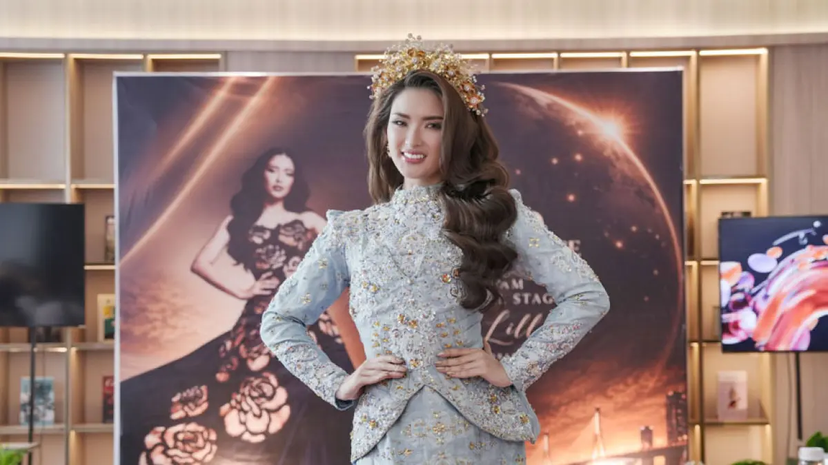 Angela Yovita Lillo saat menghadiri Pre-Press Conference bertajuk “Angela Lillo: From Batam to the Global Stage” di Harris Hotel & Suites Nagoya, Sabtu (12/9). Ia akan mengikuti ajang Miss Global 2026 di Thailand dengan membawa misi memperkenalkan Batam ke panggung dunia. Foto: Istimewa untuk Batam Pos