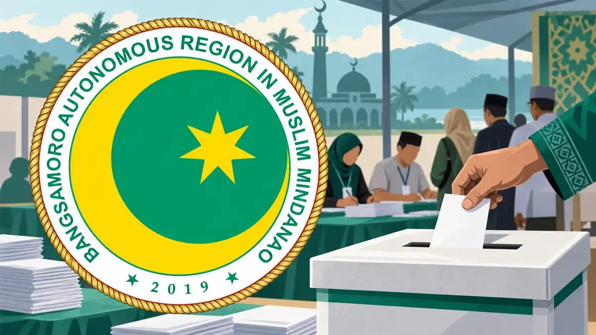 Ilustrasi pemungutan suara BARRM Filipina.