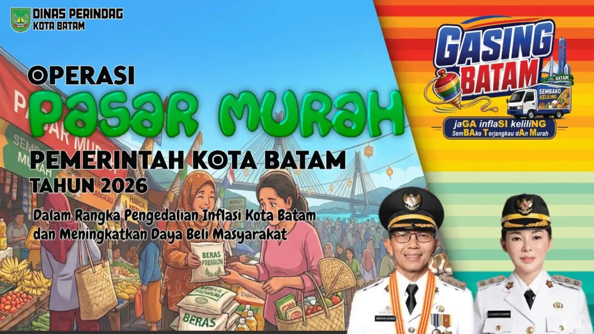 Pemko Batam menggelar operasi pasar murah 15-17 September 2026.