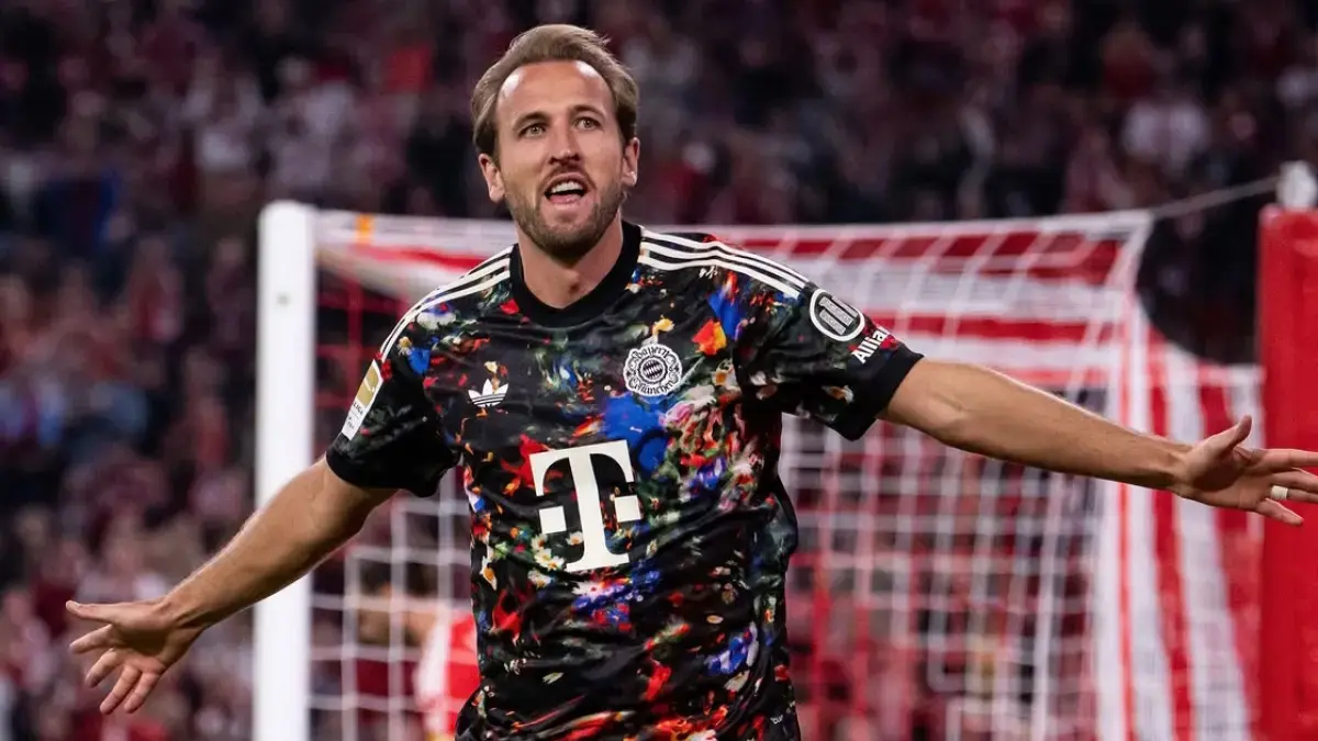 Harry Kane setelah jebol gawang Union Berlin. (Dok. Bayern Munchen)