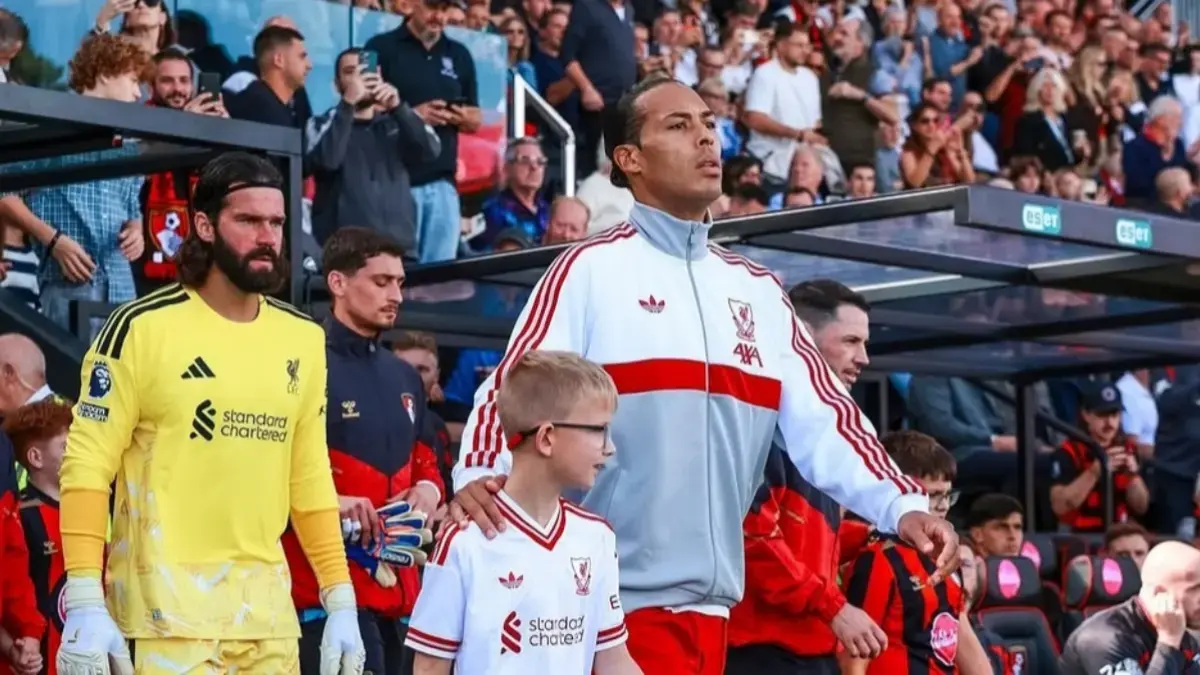 Kapten Liverpool Virgil van Dijk saat lawan Bournemouth. (Liverpool)