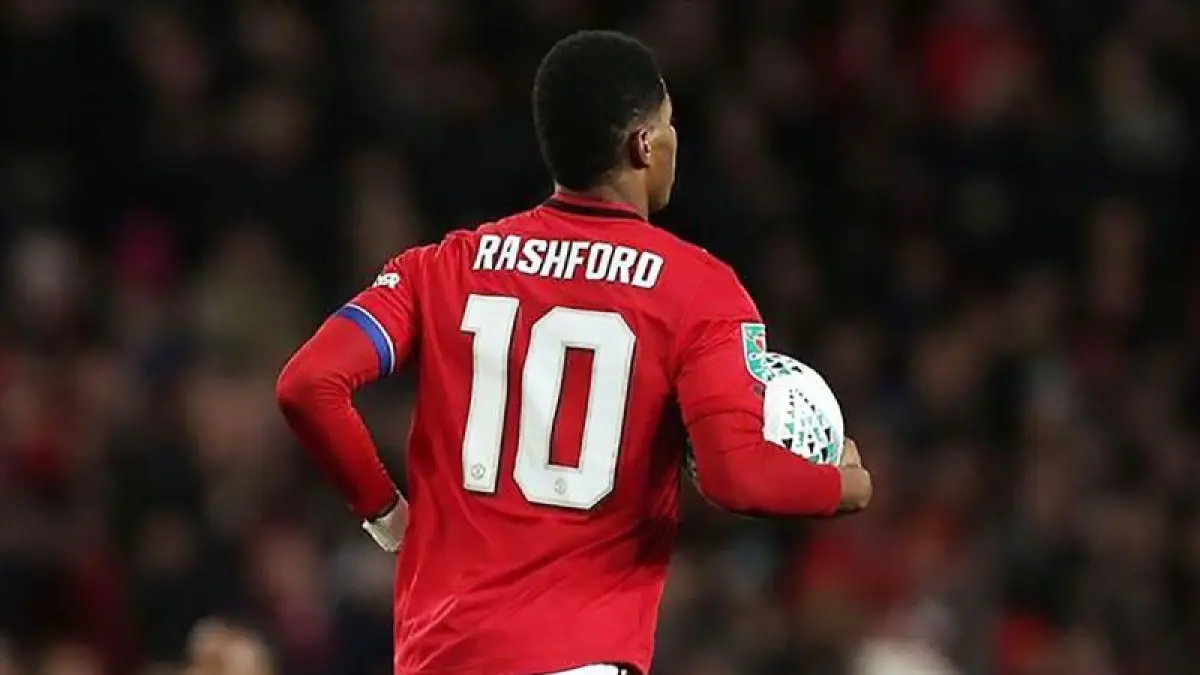 Pemain Manchester United asal Inggris, Marcus Rashford. ANTARA/Anadolu/aa.