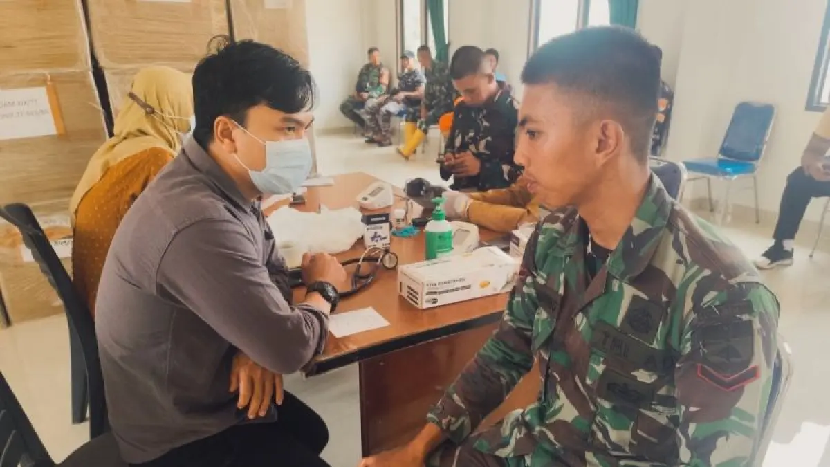 pemeriksaan kesehatan petugas karhutla di Lingga pada September 2026. ANTARA/HO-BPBD Lingga
