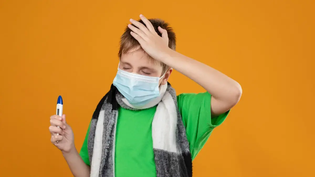 Ilustrasi seorang anak terserang influenza A. (Magnific)