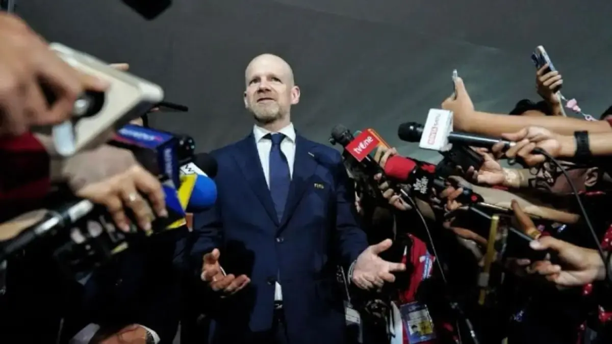 Sekjen FIFA Mattias Grafstrom hadir dalam opening ceremony FIFA ASEAN Cup 2026. (Dok. Kemenpora)