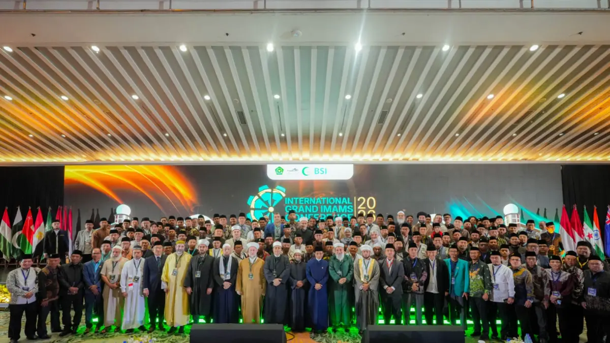 Foto bersama para delegasi International Grand Imams Conference (IGIC) 2026.