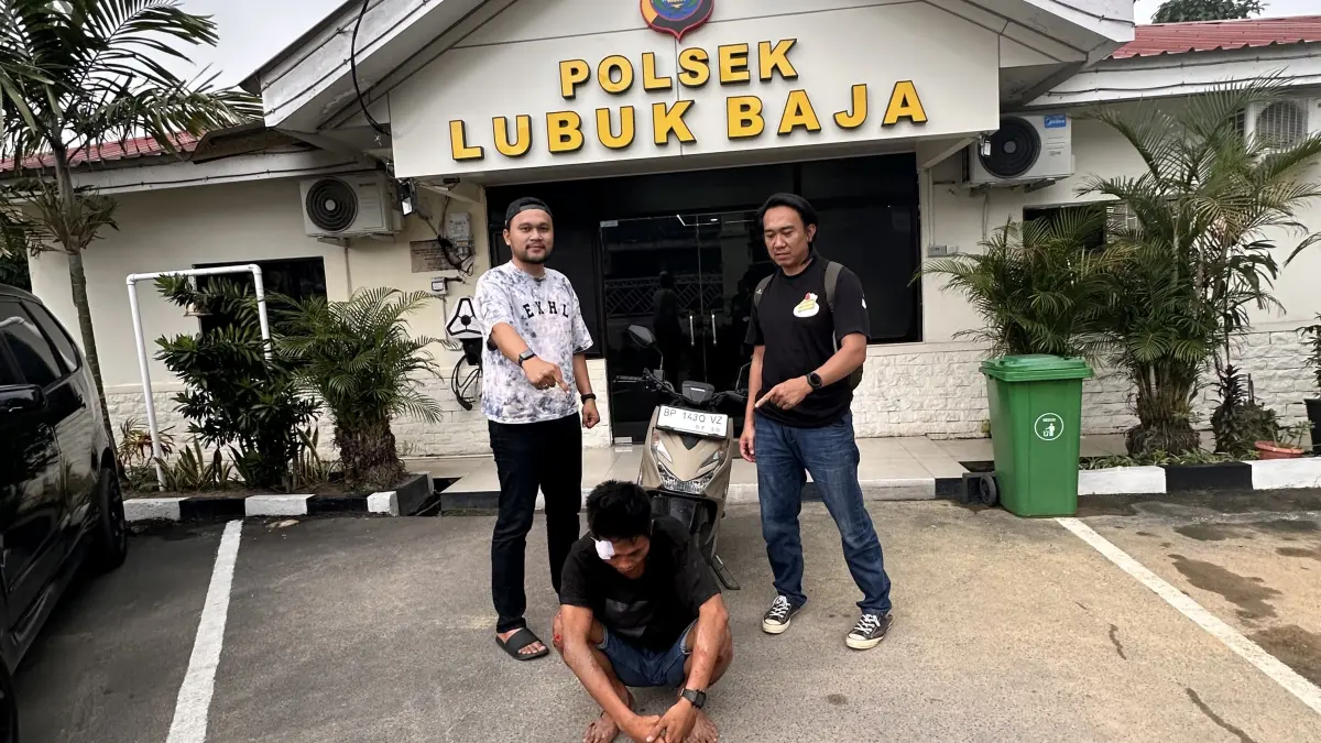 Pencuri motor di Tanjung Uma berinisial YN diamankan di Polsek Lubuk Baja. F.Istimewa