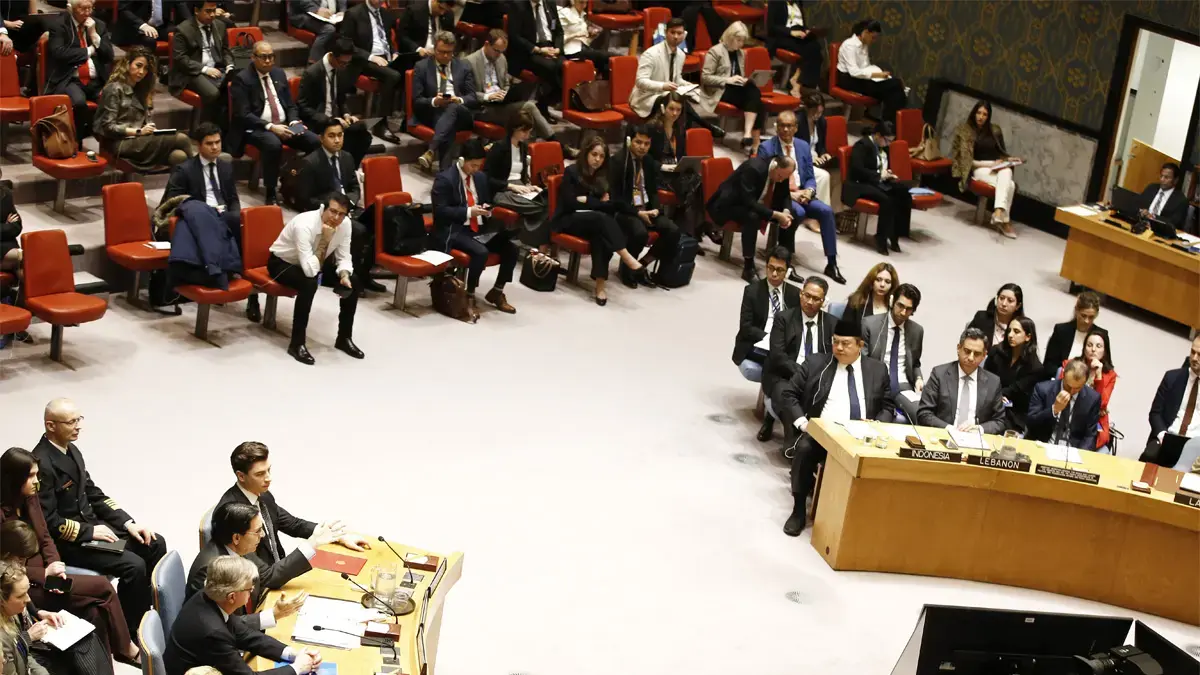 Rapat darurat Dewan Keamanan (DK) PBB di New York, Selasa (31/3) waktu setempat/(Ist).
