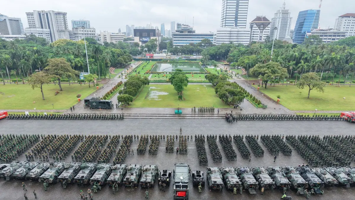 Ilustrasi ribuan prajurit TNI. (TNI AD)
