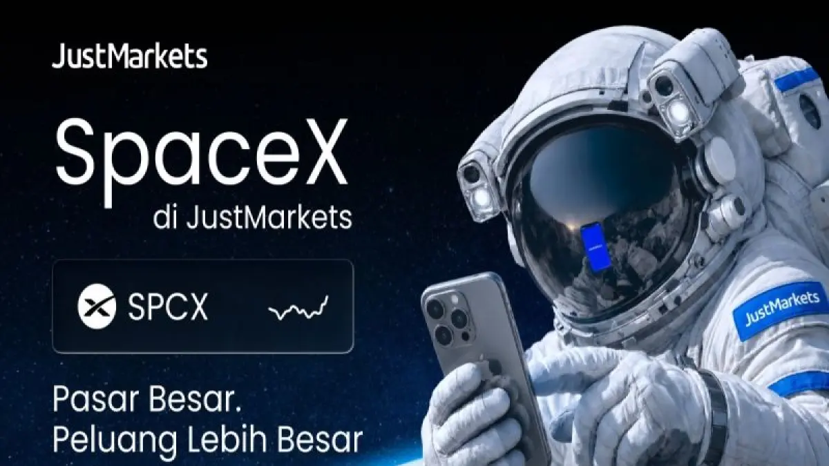 JustMarkets menghadirkan trading saham SpaceX untuk klien mulai 17 Juni 2026. (ANTARA/HO-Ist)