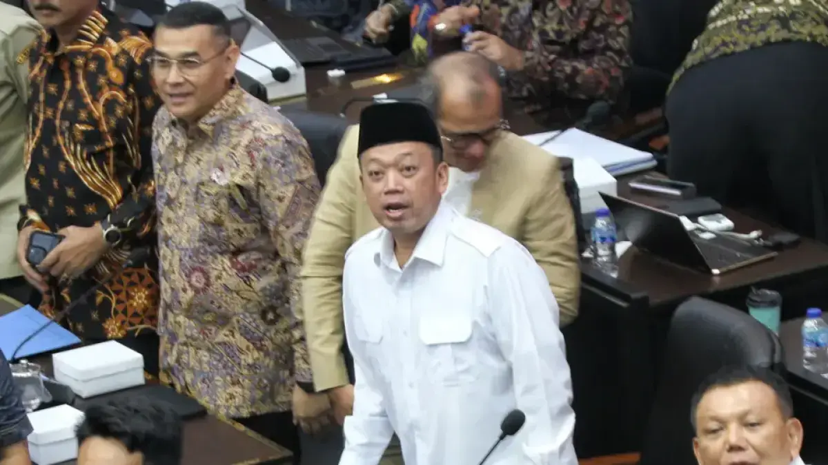 Menteri Agraria dan Tata Ruang Nusron Wahid dipanggil KPK sebagai saksi kasus HGB Summarecon. (Dery Ridwansah/JawaPos.com)