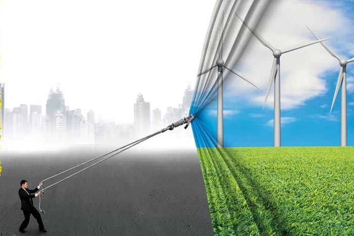 Ilustrasi transisi energi.