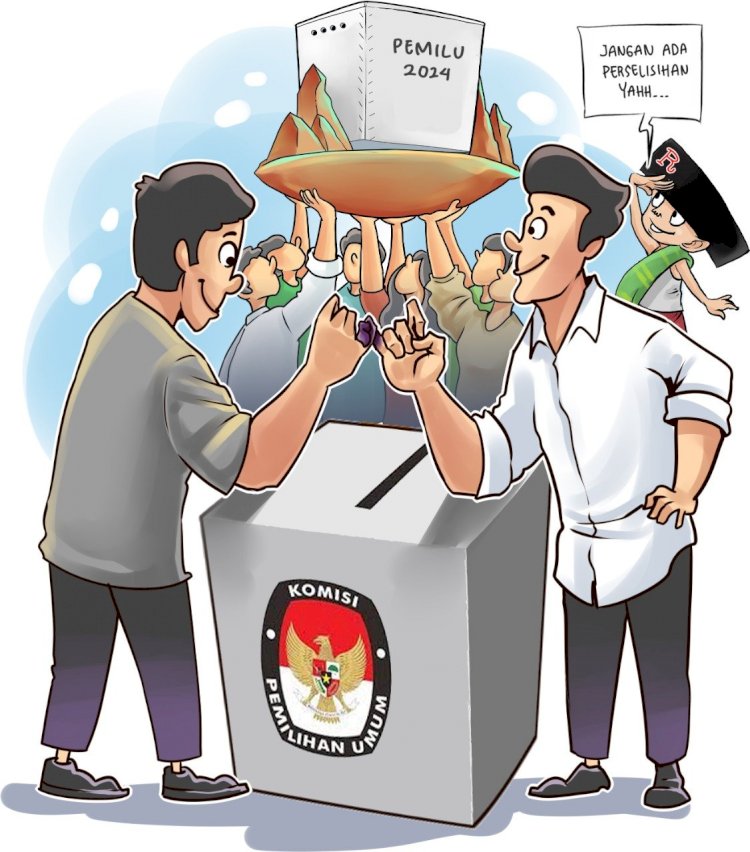 Ilustrasi Pemilu Damai 2024