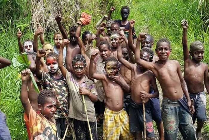 Ilustrasi anak-anak Papua.