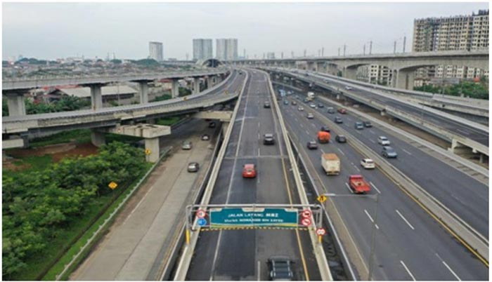 Ilustrasi jalan tol.