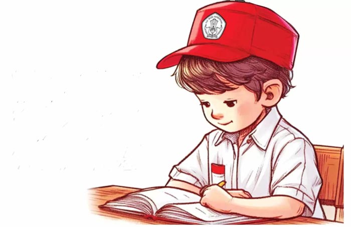 Ilustrasi anak sekolah.