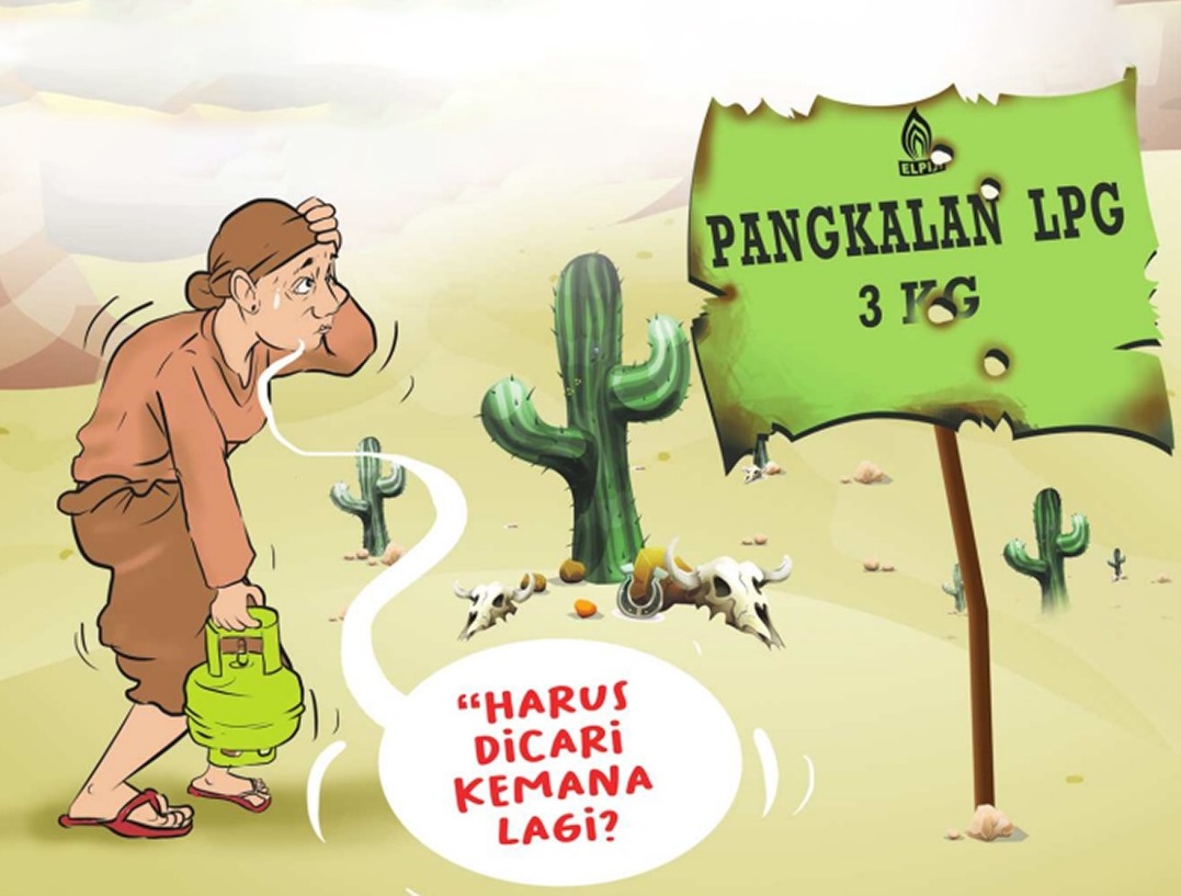 Ilustrasi sulitnya membeli elpiji bersubsidi (Dokumen/Radar Sampit)