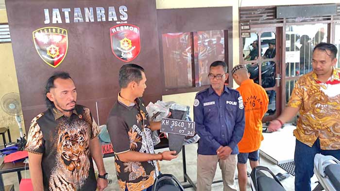 PENANGKAPAN: Polresta Palangka Raya mengungkap komplotan maling motor dengan pelaku sebagian besar pelajar.