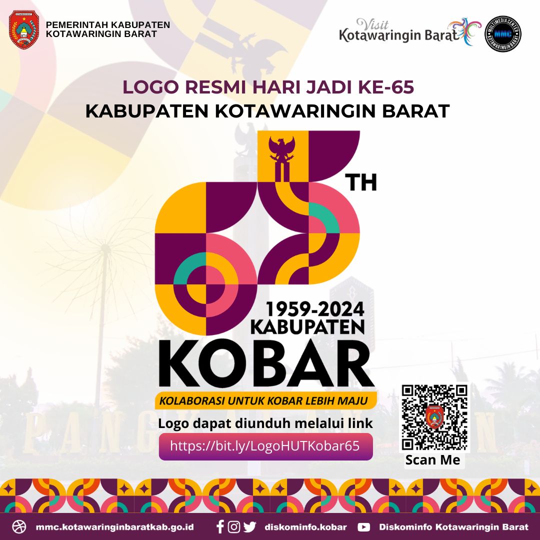 Logo Resmi HUT ke-65 Kabupaten Kobar, Kalteng
