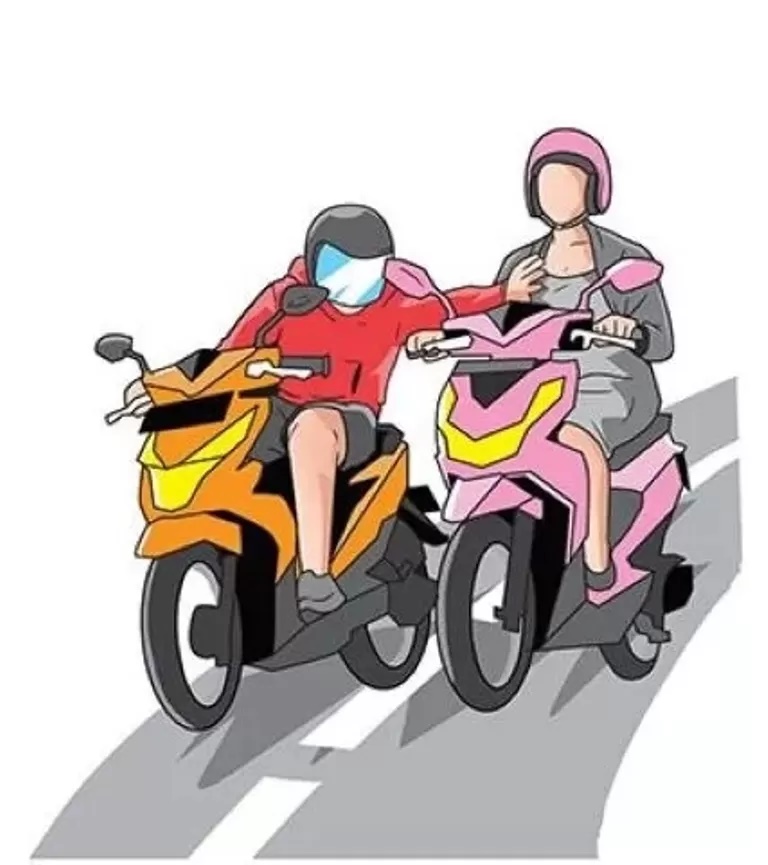 ILUSTRASI: Pengendara motor perempuan menjadi korban begal payudara. (Jawa Pos/Radar Kediri)