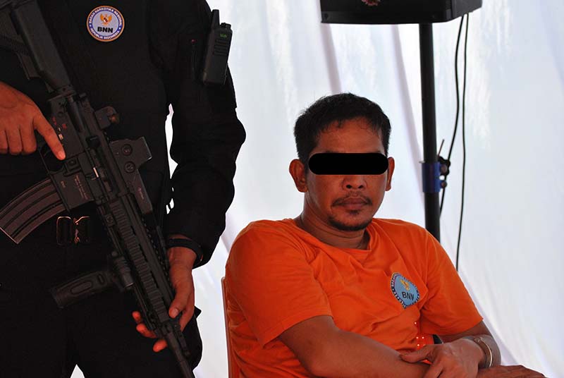 Badan Narkotika Nasional Republik Indonesia (BNN RI) menangkap bandar sabu Salihin alias Saleh (39).