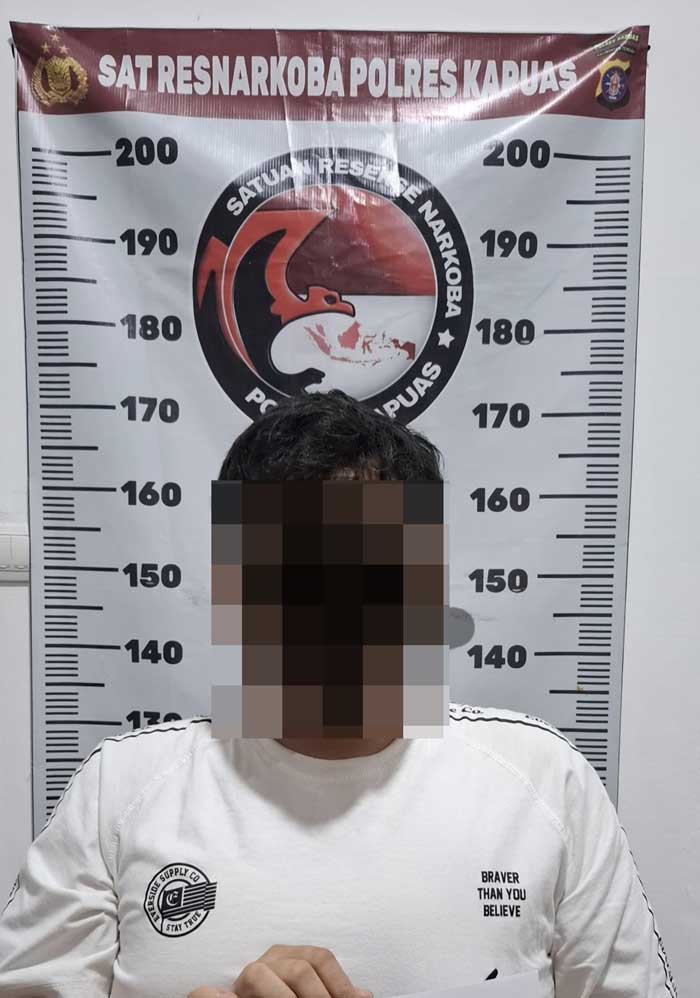 NARKOBA: BN (28) pengedar sabu diamankan di Mapolres Kapuas. ISTIMEWA/RADAR SAMPIT