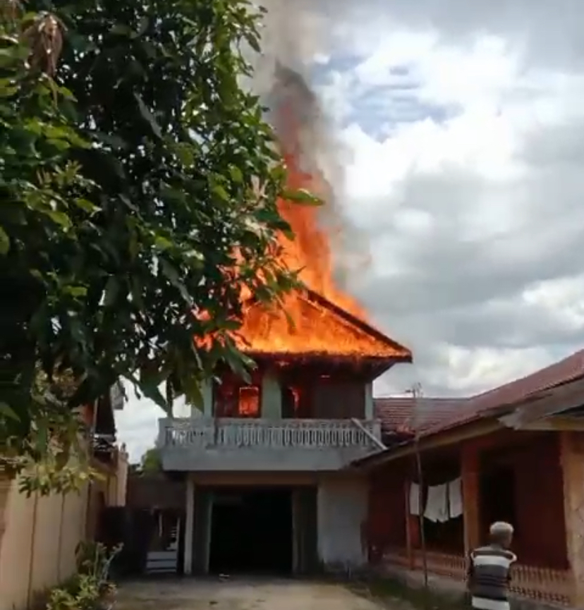 Kebakaran Rumah di Jalan Rajawali Kota Palangka Raya