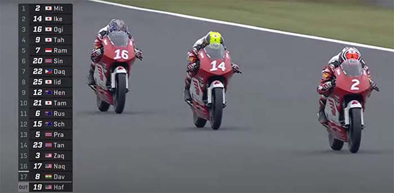 Mitani diikuti oleh rekan senegaranya, Ryota Ogiwara, yang finis di posisi kedua, dan Seiryu Ikegami yang mengamankan tempat ketiga di podium.