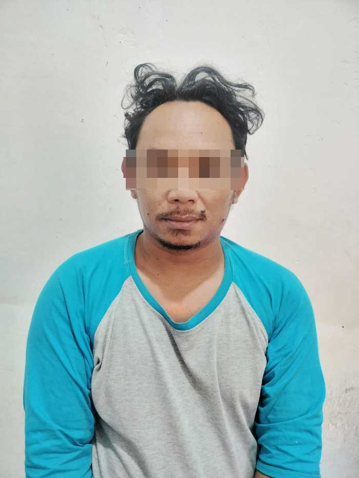 DITANGKAP : J (37) warga Kecamatan Telawang, Kotim ditangkap karena menggelapkan mobil rental. ISTIMEWA/RADAR SAMPIT