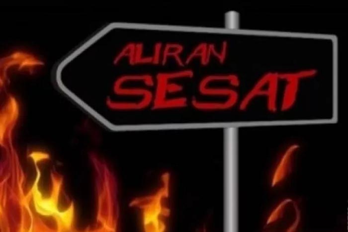 Ilustrasi aliran sesat.