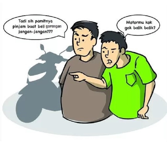 Ilustrasi motor dibawa kabur/Jawa Pos Radar Kediri