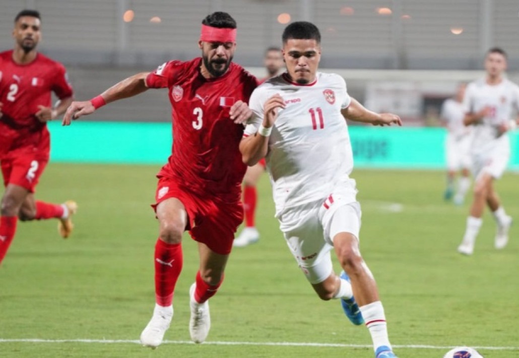 SARAT KONTROVERSI: Laga Indonesia vs Bahrain di ronde 3 kualifikasi Piala Dunia 2026 Zona Asia, yang digelar di Bahrain, beberapa waktu lalu.