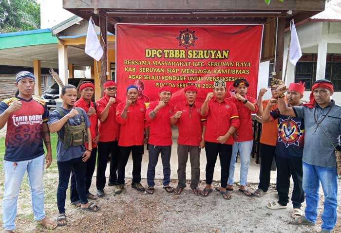 KOMITMEN: Ormas TBBR DPD Kabupaten Seruyan siap mendukung Pilkada Damai 2024, Senin (11/11).&nbsp;