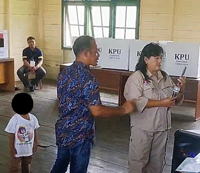 Seorang oknum Kepala Desa di Kabupaten Lamandau sempat bersitegang dengan petugas dan mengamuk di TPS
