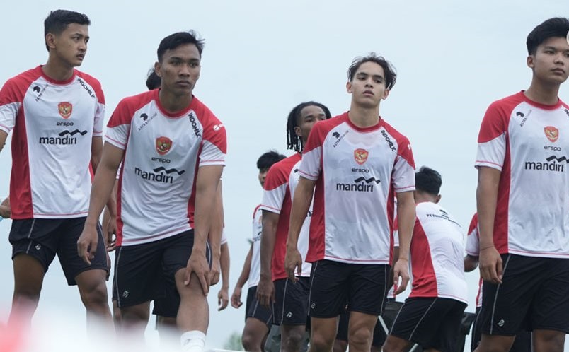 TALENTA MUDA: Pemain timnas Indonesia berlatih menjelang Piala AFF 2024.