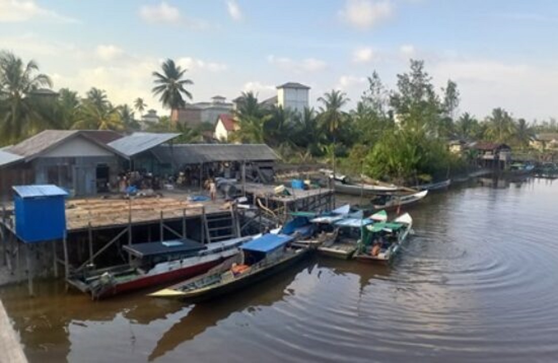 Suasana salah satu desa nelayan di pesisir Kabupaten Seruyan.