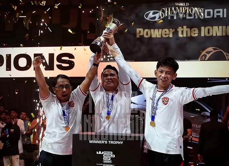 Timnas eFootball Indonesia kembali mencatatkan sejarah dengan berhasil menjadi juara FIFAe World Cup 2024 kategori console. (Dok: Instagram Timnas Indonesia)