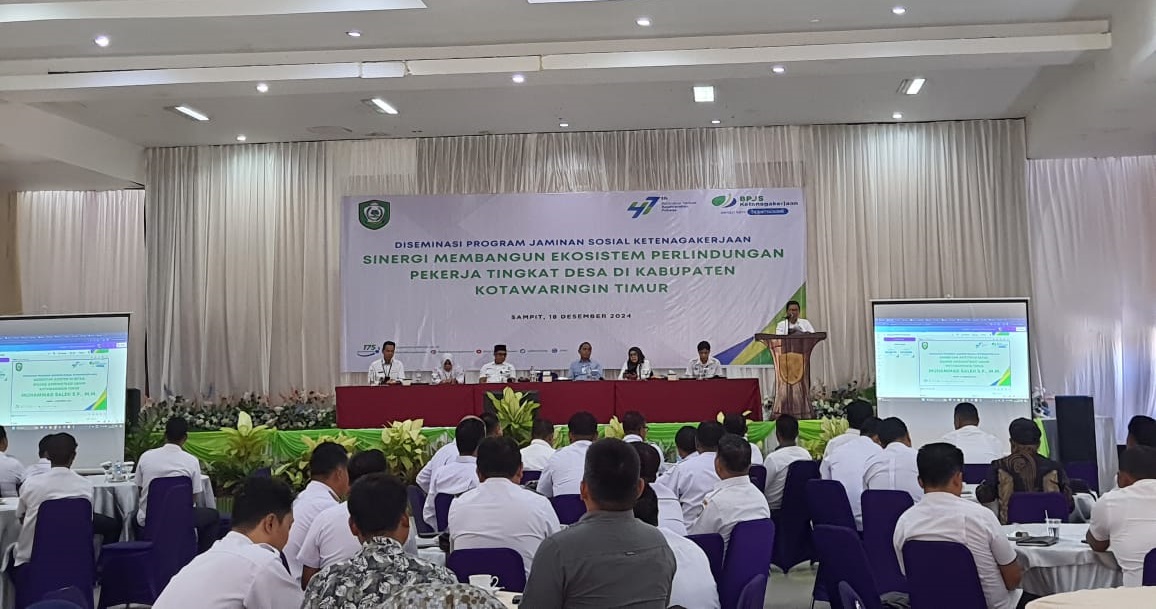 SEBARKAN INFORMASI: Diseminasi Program Jaminan Sosial Ketenagakerjaan di Hotel Werra Resort, Rabu (18/12).&nbsp;HENY/RADARSAMPIT