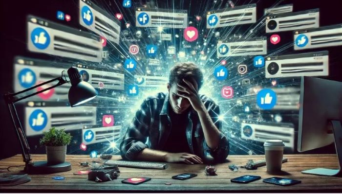 Digital detox bukan soal meninggalkan teknologi, tapi mengontrolnya. Pelajari tips menjaga kesehatan mental Anda di era digital (Dall-E)