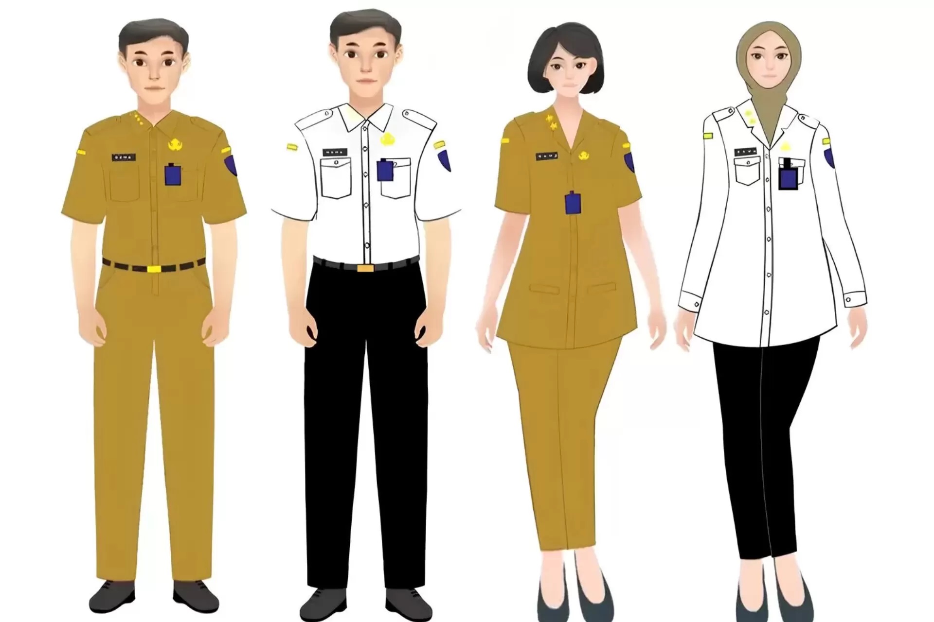 ASN diwajibkan memakai kemeja putih dan bawahan gelap pada hari Senin, sementara hari lainnya diserahkan pada kebijakan masing-masing instansi. (Ilustrasi)