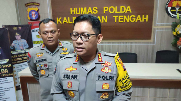 WAWANCARA : Kabid Humas Polda Kalteng Kombes Pol Erlan Munaji beri penjelasan terkait kasus perkosaan yang ditangani Polres Kotim. ISTIMEWA/RADAR PALANGKA