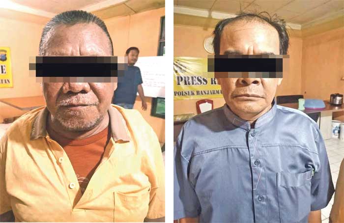 GENDAM: Dua pelaku gendam (hipnotis) diamankan di Mapolres Kapuas. ISTIMEWA/RADAR SAMPIT