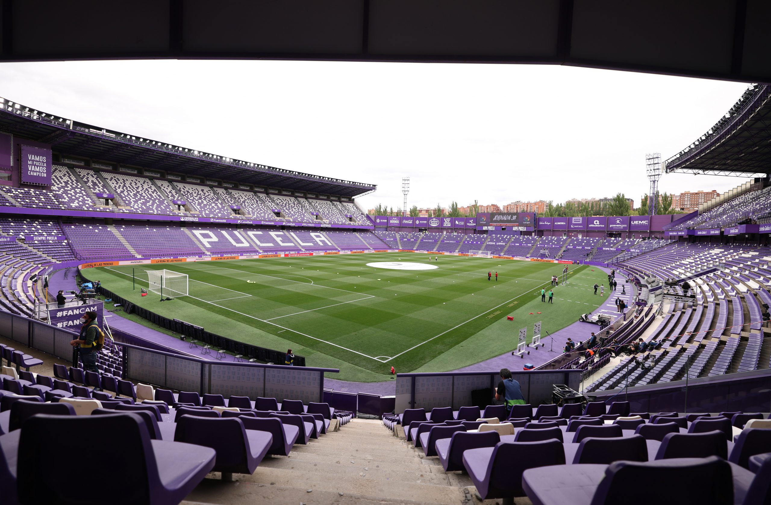 Stadion Jose Zorilla, Valladolid, Spanyol. Tempat berlangsungnya Real Valladolid menjamu Real Madrid, Minggu 26 Januari 2025.