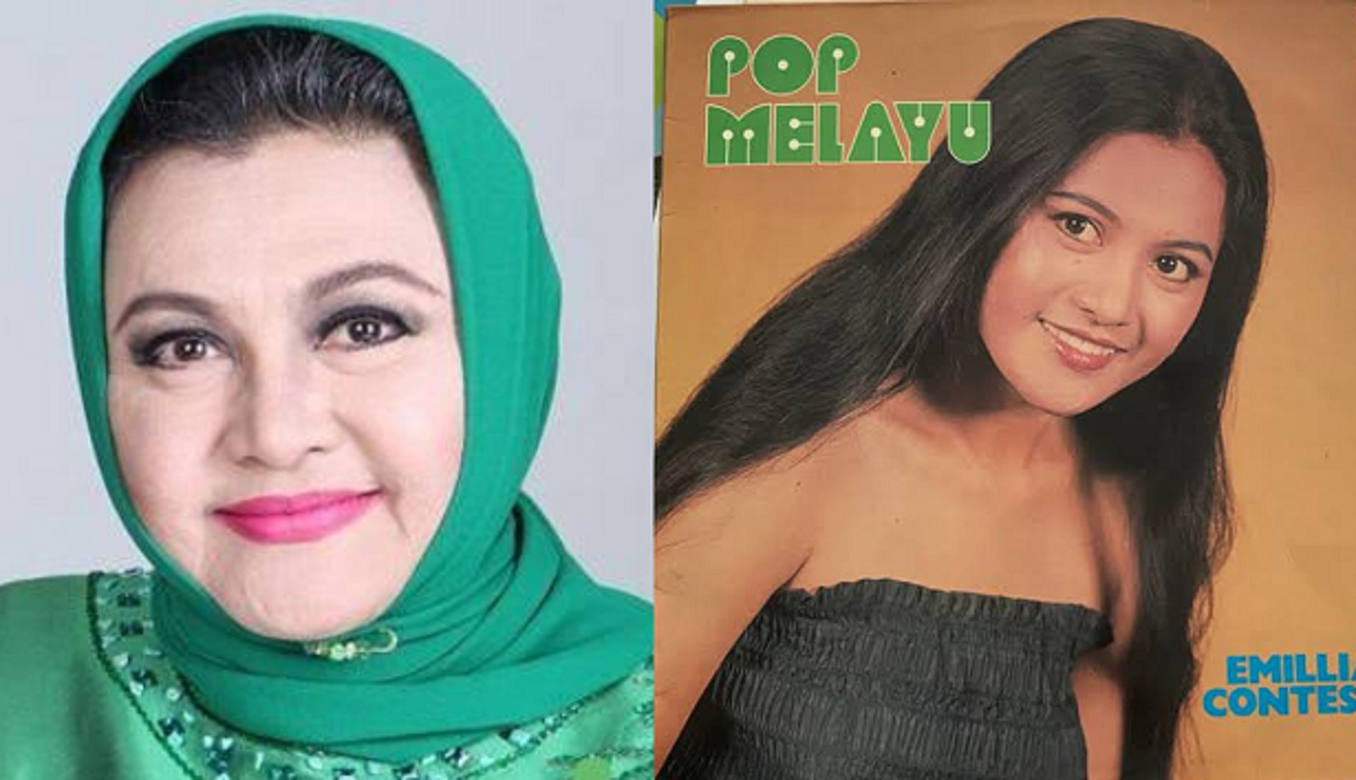 LEGENDARIS: Mendiang Emilia Contessa, semasa sekarang dan semasa muda.